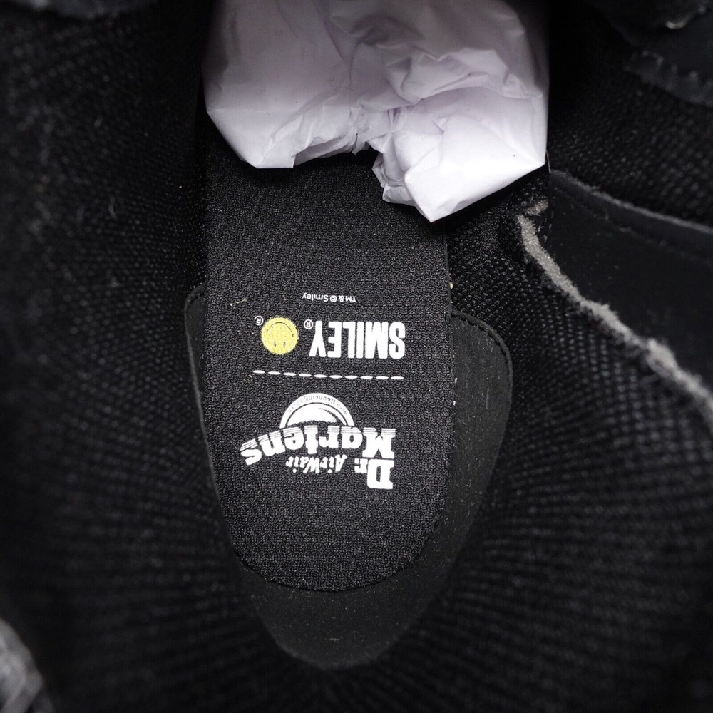 NEW Dr. Martens Smiley 1460 Leather Lace Up Side Zip Boots - Picture 7 of 9